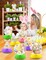 Easter Centerpieces for Tables Decorations, 9 Pcs Happy Easter Honeycomb Centerpieces, 3D Easter Bunny Egg Table Decoration for Easter Party Supplies, Spring Holiday Photo Prop